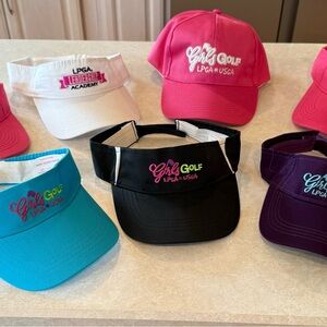 Embroidered Caps and Visors Set girls LPGA hats